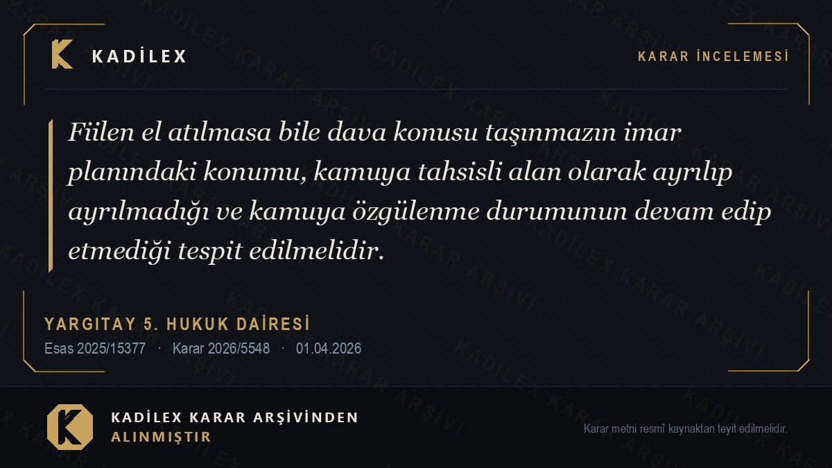 İmar Planında Okul Alanında Kalan Arsanın Bedeli İstenebilir mi?