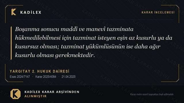 Boşanmada Kusur Dengesi ve Tazminat | Boşanma Avukatı